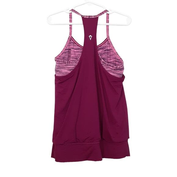 Lululemon Ivivva Double Dutch Tank Top Magenta Pink Girls 8 Dance Gymnastics - Picture 3 of 9